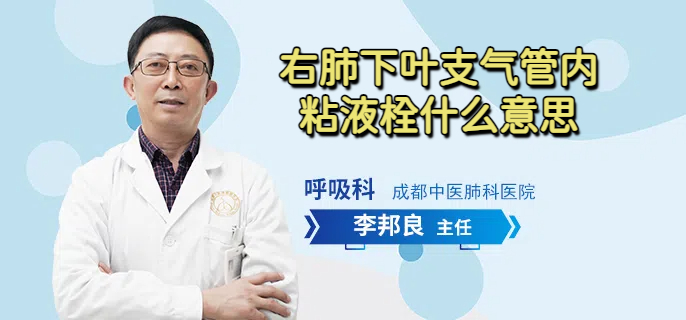 右肺下叶支气管内粘液栓什么意思