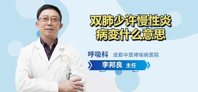 双肺少许慢性炎病变什么意思