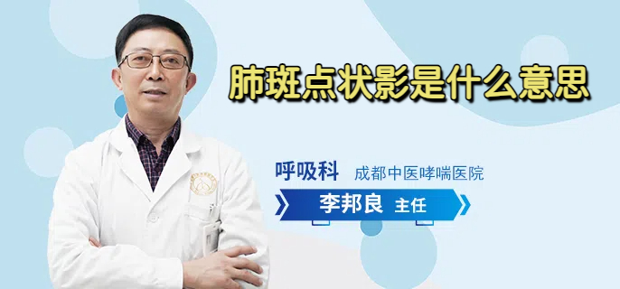 肺斑点状影是什么意思