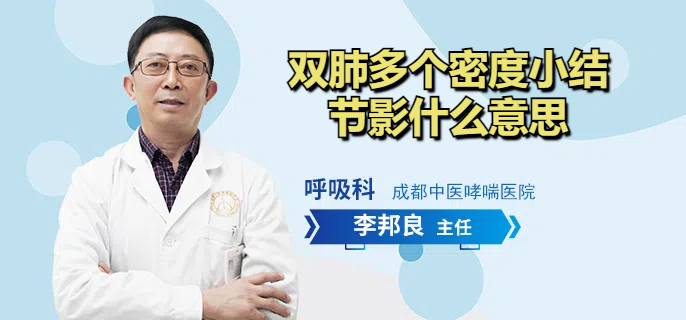 双肺多个密度小结节影什么意思