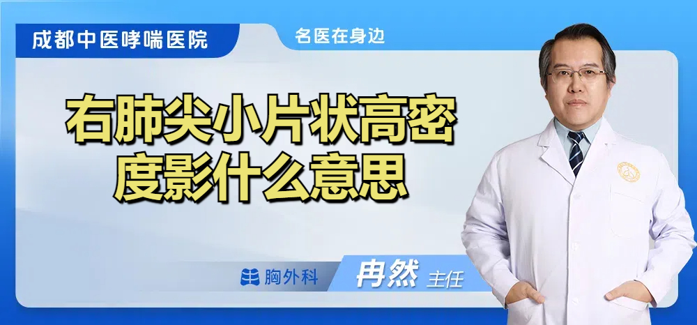 右肺尖小片状高密度影什么意思