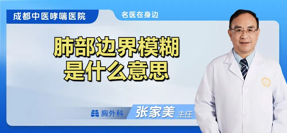 肺部边界模糊是什么意思