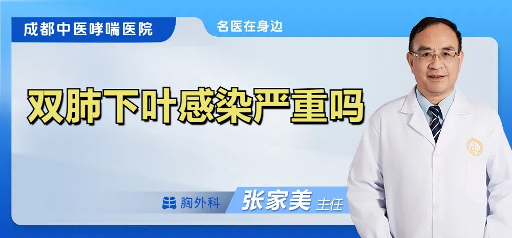 双肺下叶感染严重吗